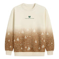 Sweatshirt with sailboat pattern and logo on a white background